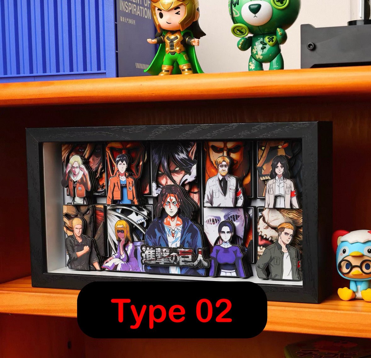 BUBU'S ATTACK ON TITAN SHADOWBOX 3D PICTURE FRAME - TSUKIYA