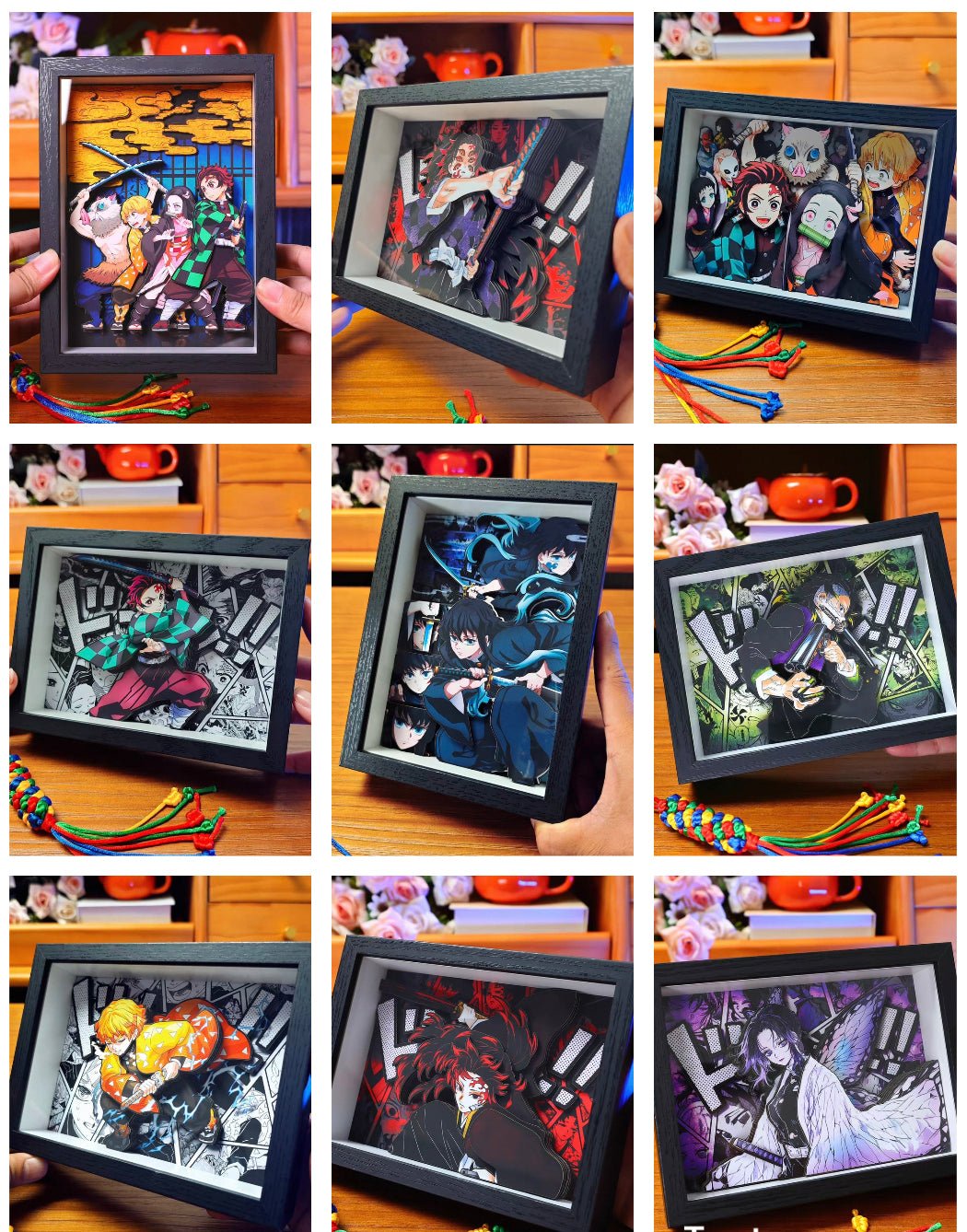 BUBU'S DEMON SLAYER SHADOWBOXES 3D PICTURE FRAME - TSUKIYA