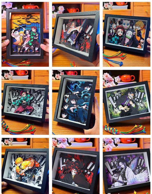 BUBU'S DEMON SLAYER SHADOWBOXES 3D PICTURE FRAME - TSUKIYA