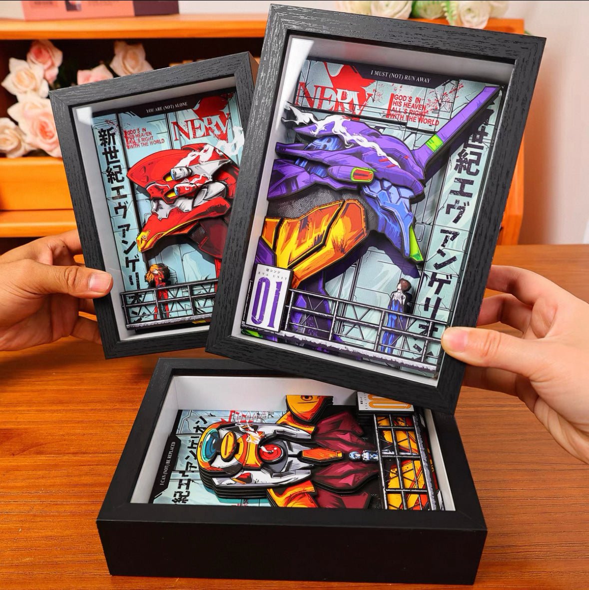 BUBU'S EVANGELION SHADOWBOXES 3D PICTURE FRAME - TSUKIYA