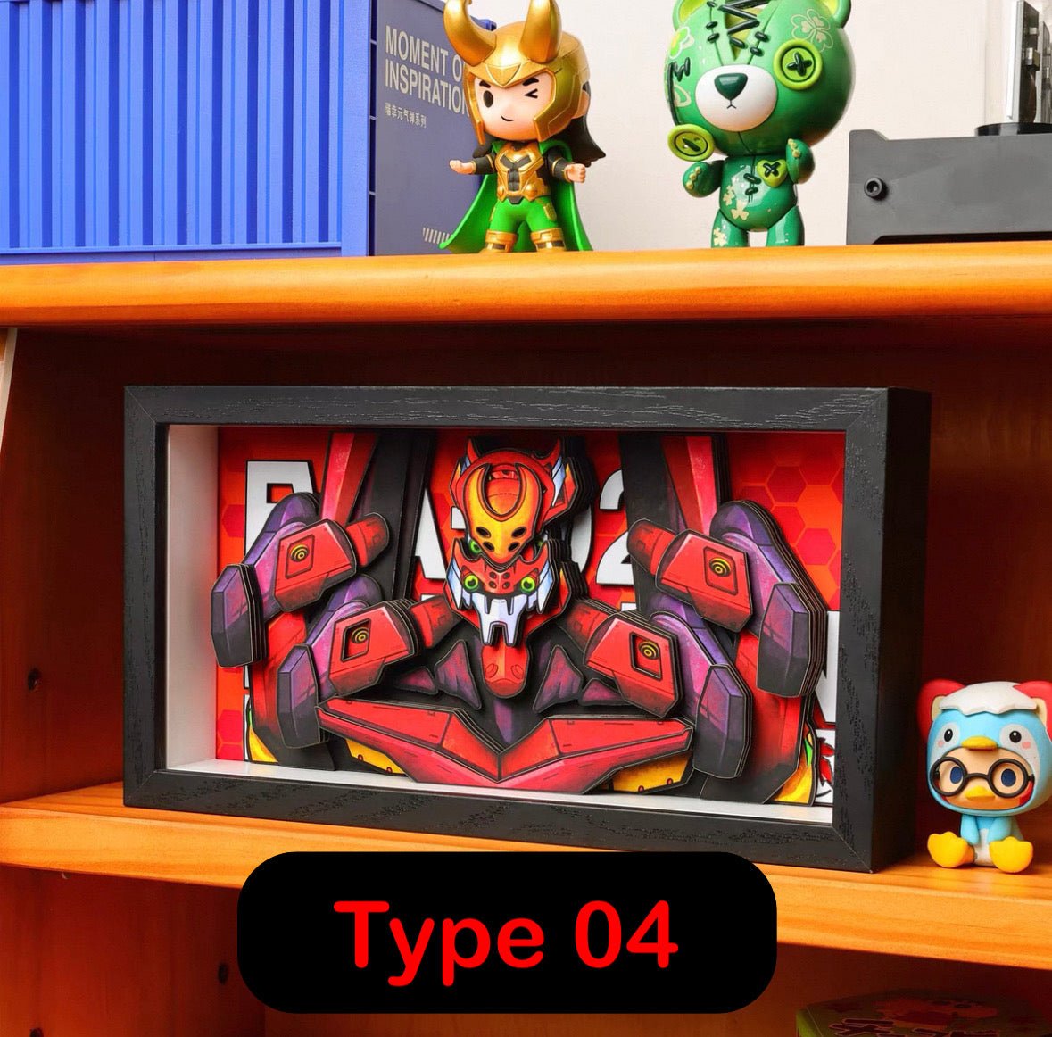 BUBU'S EVANGELION SHADOWBOXES 3D PICTURE FRAME - TSUKIYA