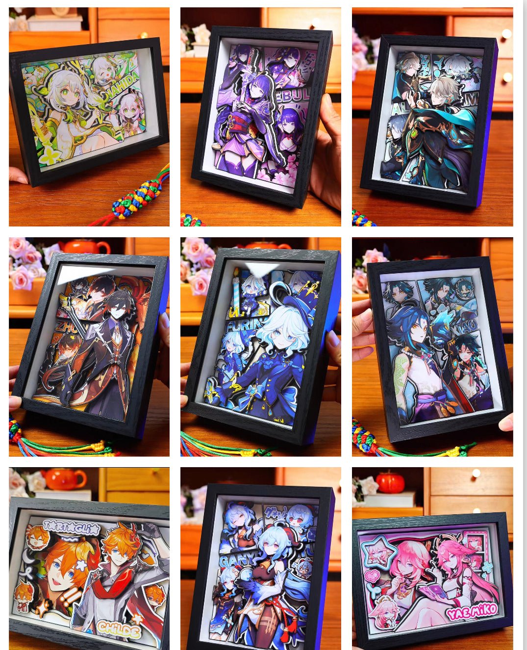 BUBU'S GENSHIN IMPACT SHADOWBOXES 3D PICTURE FRAME - TSUKIYA