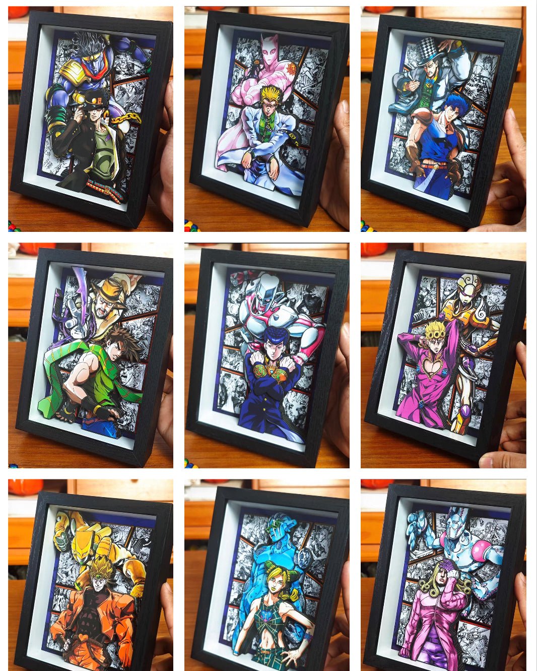 BUBU'S JOJO BIZARRE SHADOWBOXES 3D PICTURE FRAME - TSUKIYA