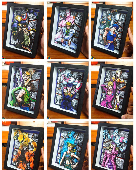 BUBU'S JOJO BIZARRE SHADOWBOXES 3D PICTURE FRAME - TSUKIYA