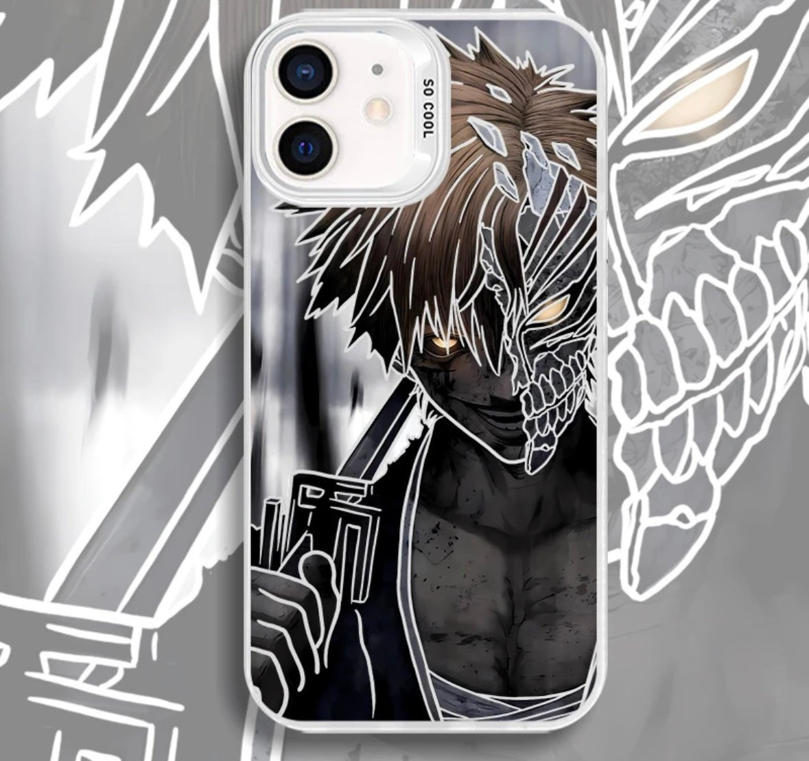 ICHIGO HALF HOLLOW BLEACH ANIME PHONE CASE - TSUKIYA