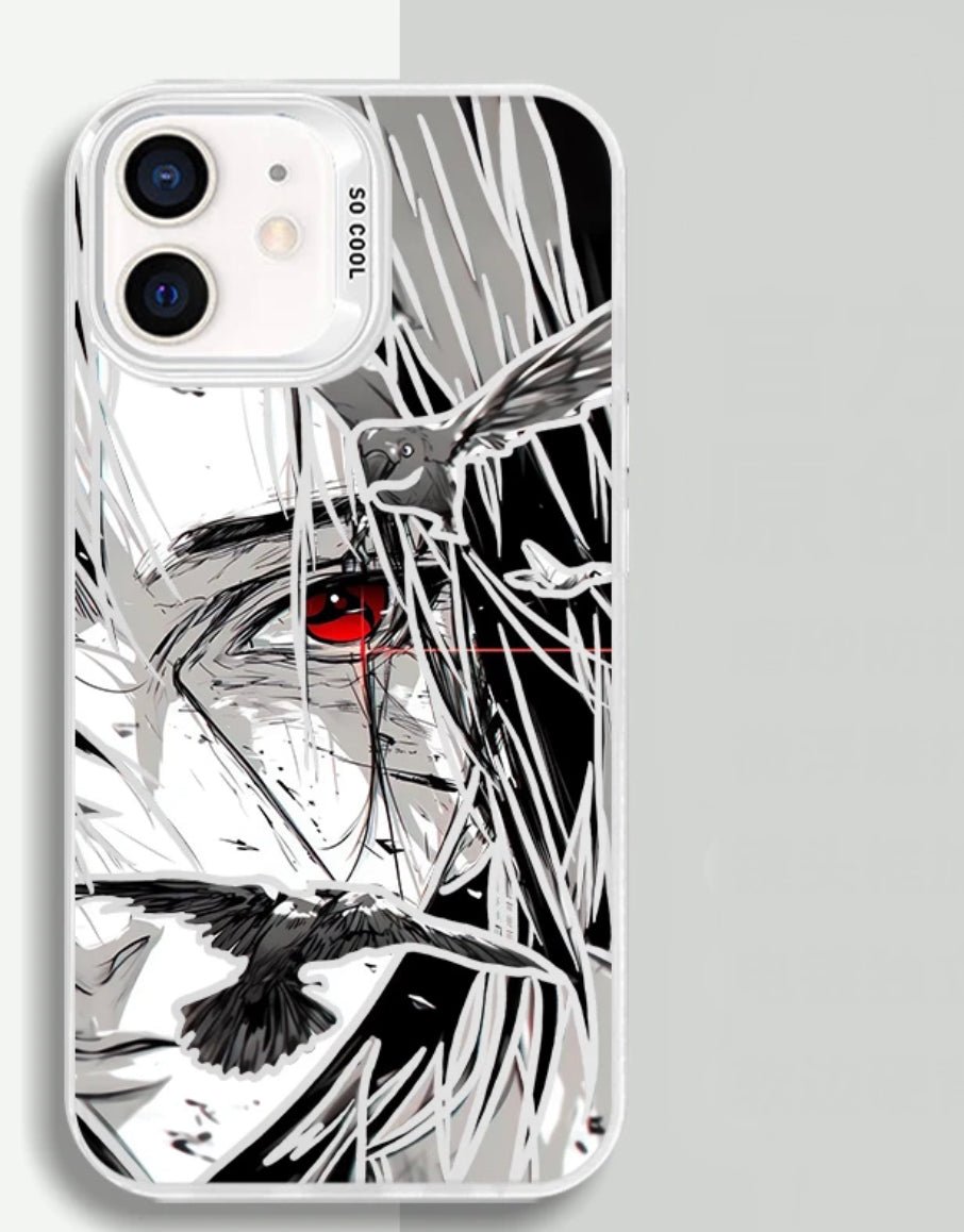 ITACHI BLACK WHITE ANIME PHONE CASE - TSUKIYA