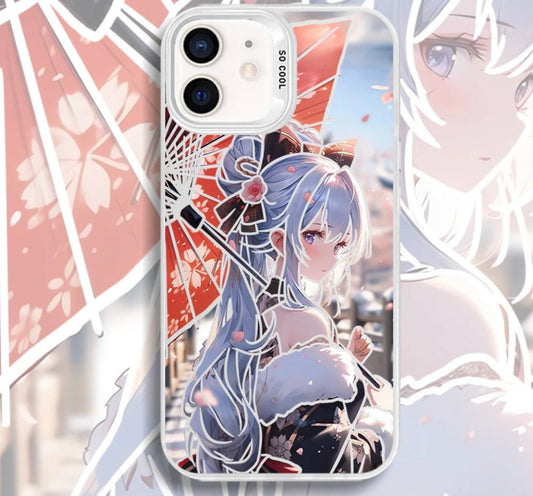 KAMISATO AYAKA ANIME PHONE CASE GENSHIN IMPACT - TSUKIYA