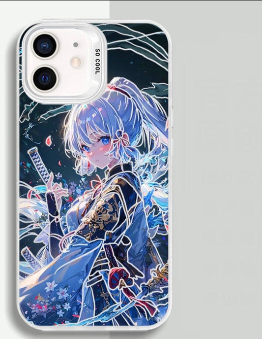 KAMISATO AYAKA ANIME PHONE CASE GENSHIN IMPACT - TSUKIYA
