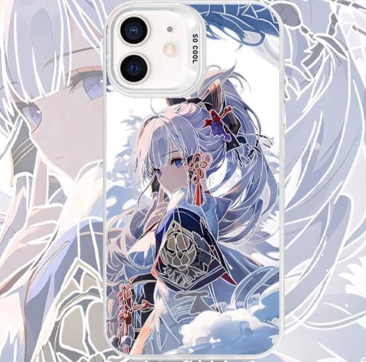 KAMISATO AYAKA ANIME PHONE CASE GENSHIN IMPACT - TSUKIYA