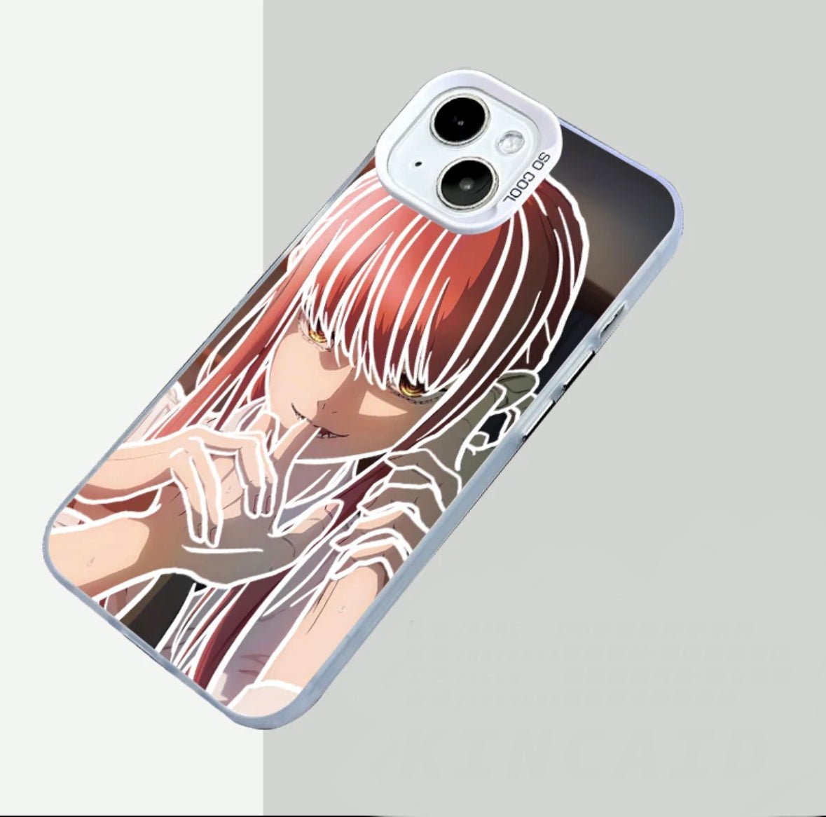 MAKIMA BITING CHAINSAW MAN ANIME PHONE CASE - TSUKIYA