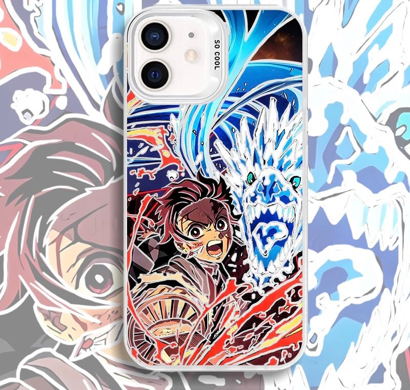 TANJIRO FIRE&WATER DEMON SLAYER ANIME PHONE CASE - TSUKIYA