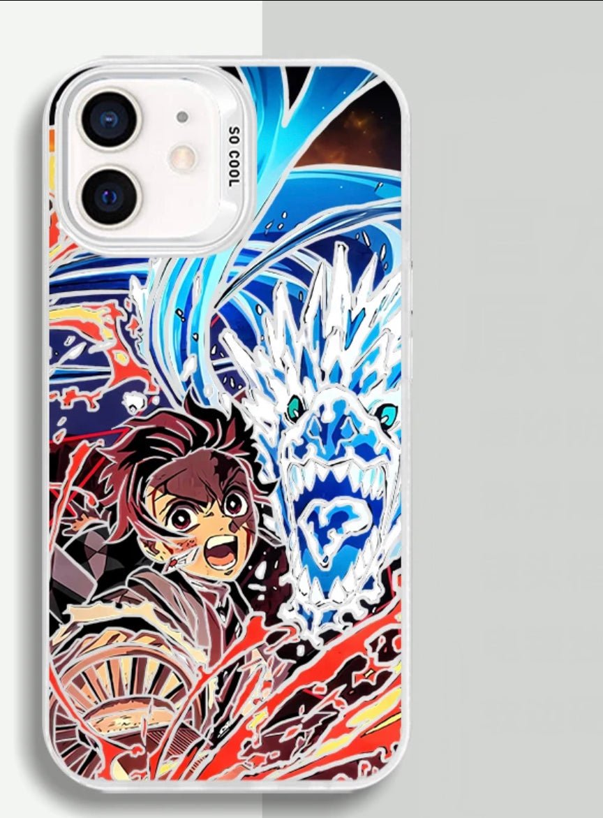 TANJIRO FIRE&WATER DEMON SLAYER ANIME PHONE CASE - TSUKIYA