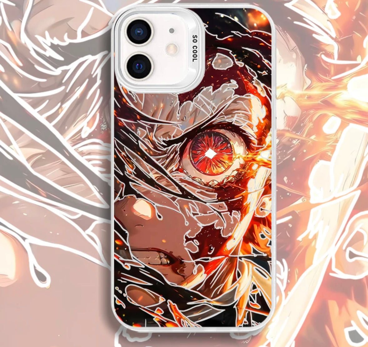 TANJIRO KAMADO EYE DEMON SLAYER ANIME PHONE CASE - TSUKIYA