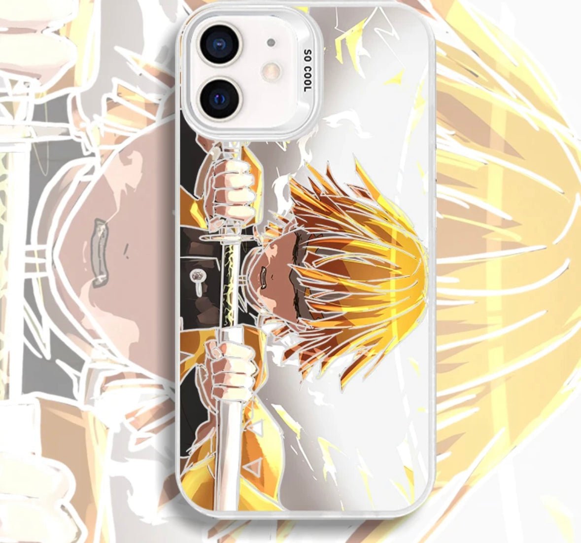 ZENITSU DEMON SLAYER ANIME PHONE CASE - TSUKIYA
