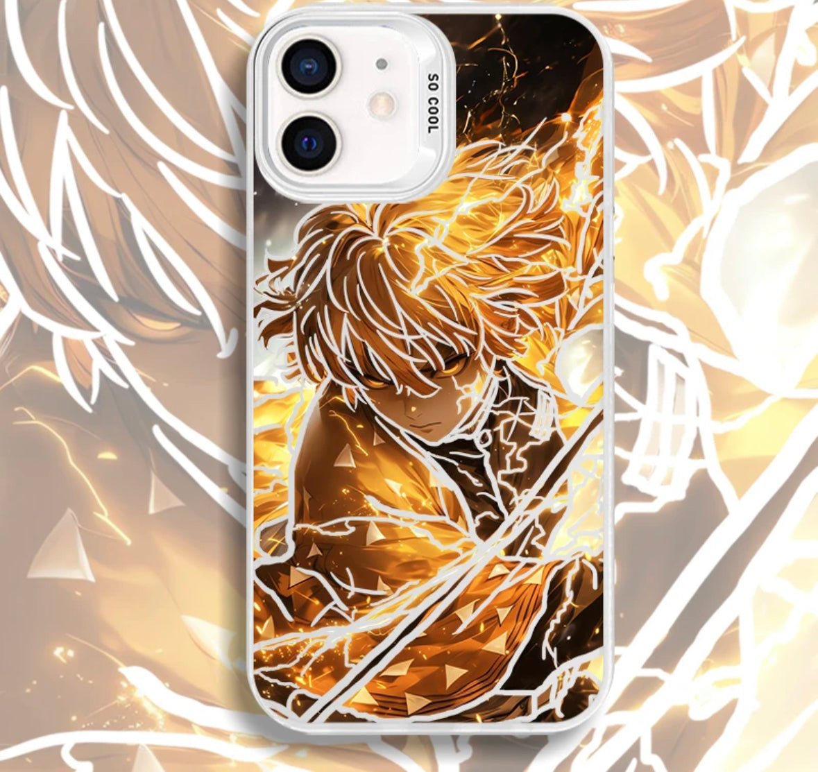 ZENITSU DEMON SLAYER ANIME PHONE CASE - TSUKIYA