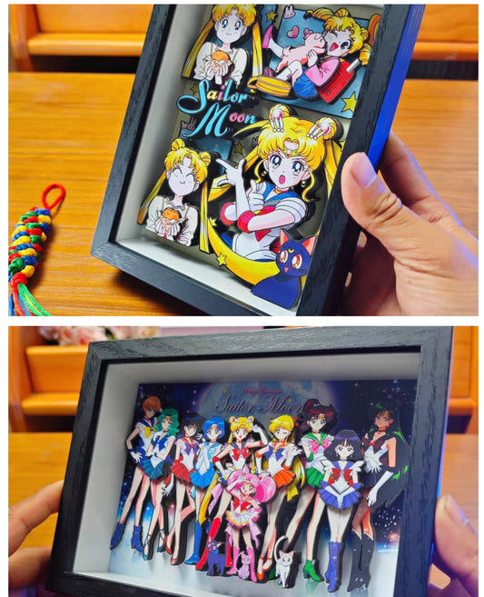 BUBU'S  SAILOR MOON SHADOWBOXES 3D PICTURE FRAME