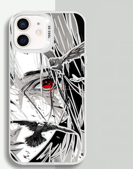 ITACHI BLACK WHITE ANIME PHONE CASE