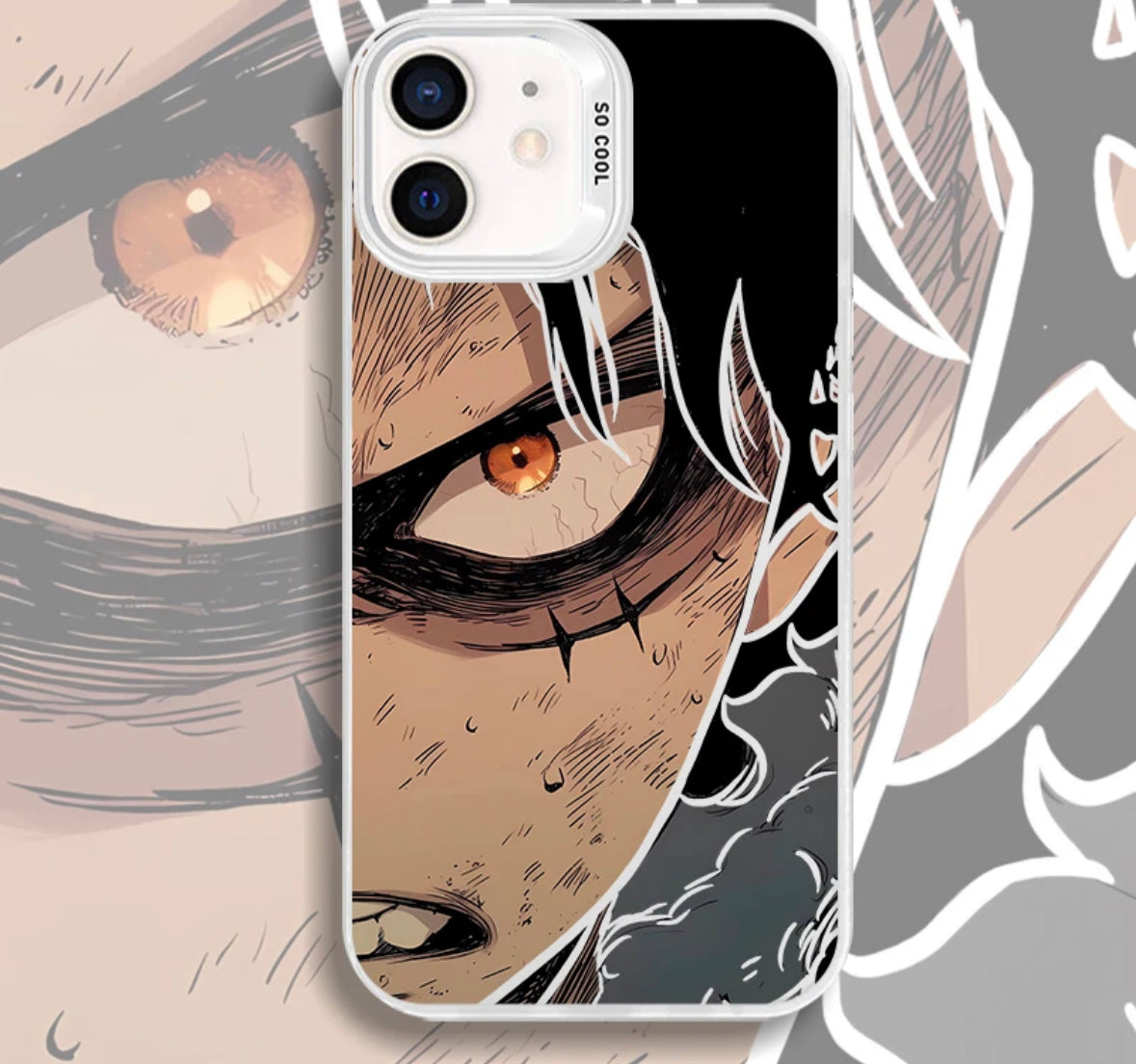 LUFFY HALF FACE ONE PIECE ANIME PHONE CASE