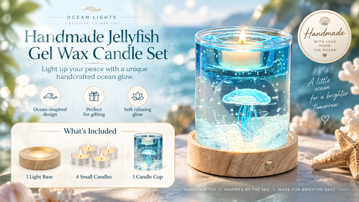 Jellyfish Gel Wax Candle Handmade