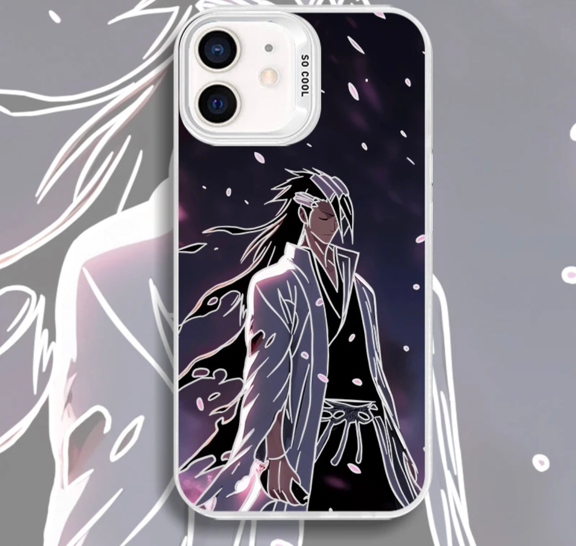 BYAKUYA KUCHIKI BLEACH ANIME PHONE CASE