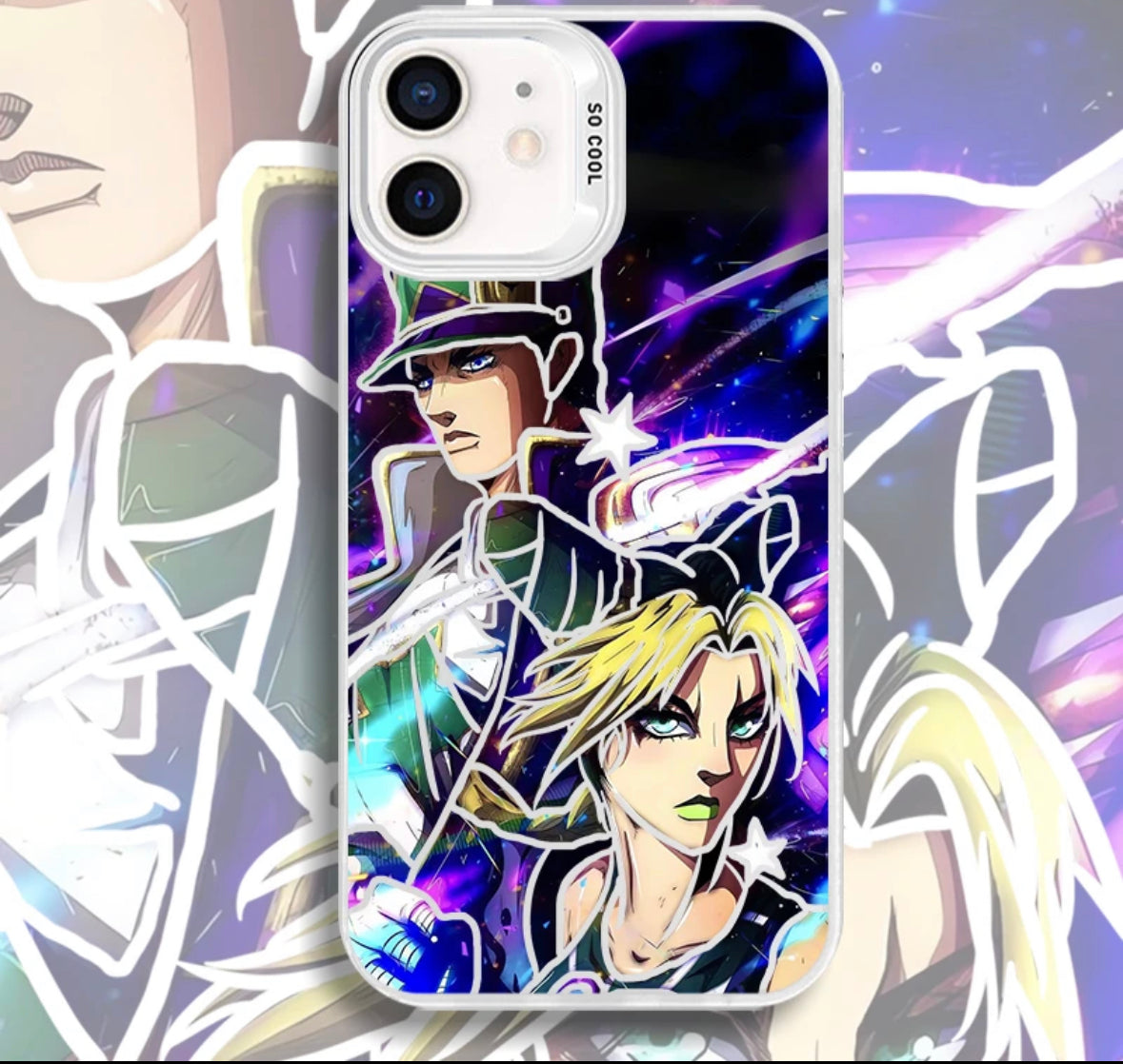 JOLYNE CUJOH X JOTARO KUJO JOJO ANIME PHONE CASE