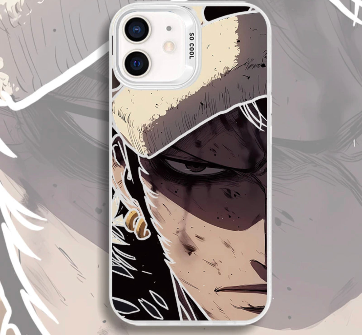 TRAFALGAR D LAW HALF FACE ONEPIECE ANIME PHONE CASE