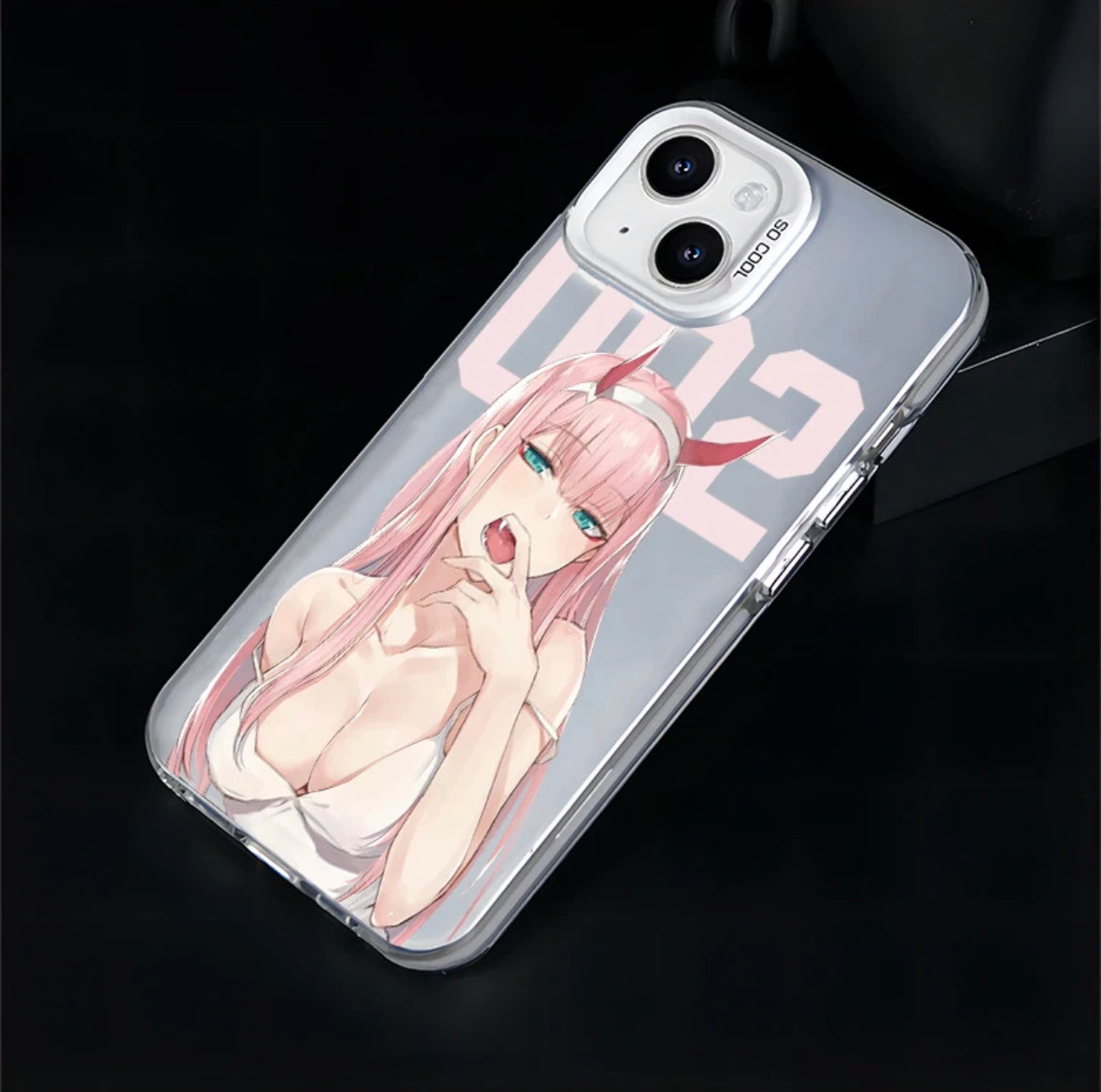 ZEROTWO(DARK GREY BACKGROUND) ANIME PHONE CASE - TSUKIYA