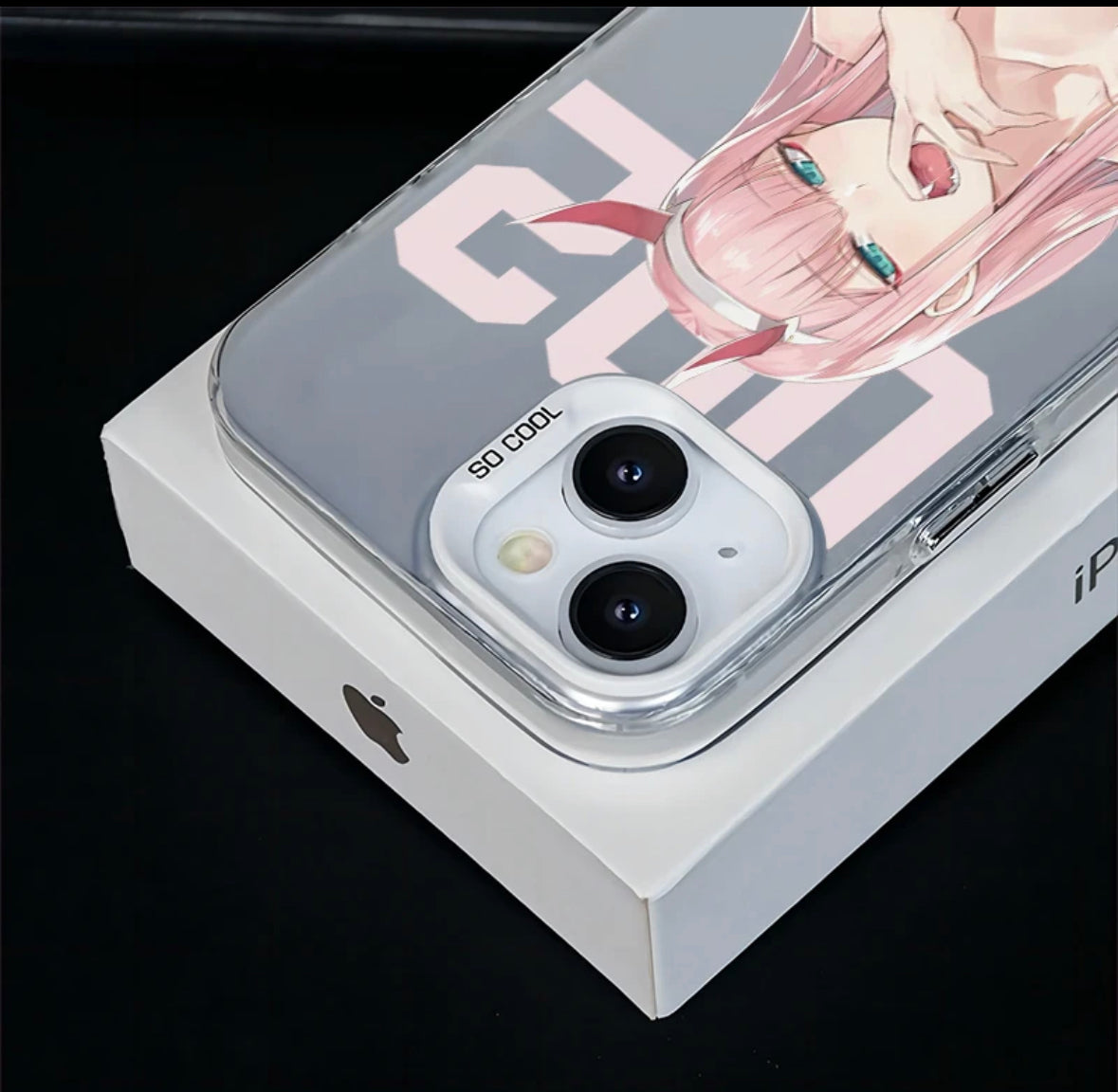 ZEROTWO(DARK GREY BACKGROUND) ANIME PHONE CASE - TSUKIYA