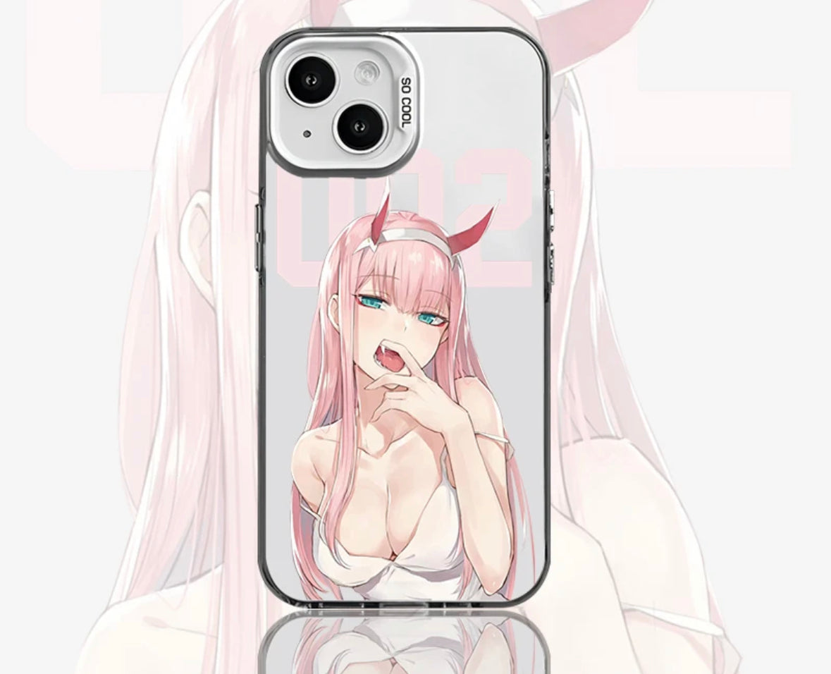 ZEROTWO(DARK GREY BACKGROUND) ANIME PHONE CASE - TSUKIYA