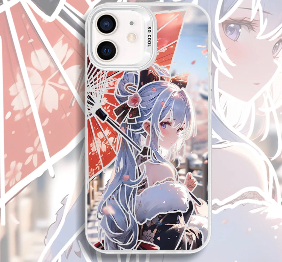 KAMISATO AYAKA ANIME PHONE CASE GENSHIN IMPACT MAGSAFE OPTION - TSUKIYA