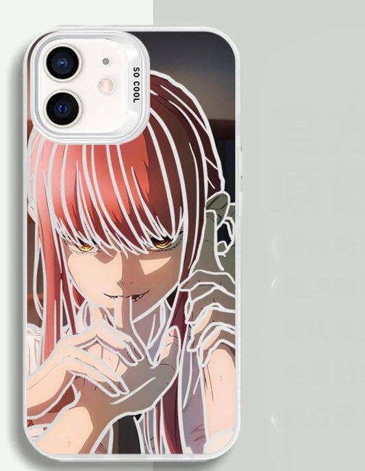 MAKIMA BITING CHAINSAW MAN ANIME PHONE CASE MAGSAFE OPTION - TSUKIYA