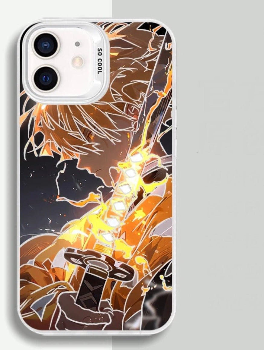 Custodia IPhone 16 Pro Max Zenitsu Agatsuma: Cover Morbida In TPU Con Grafica Anime Per Appassionati